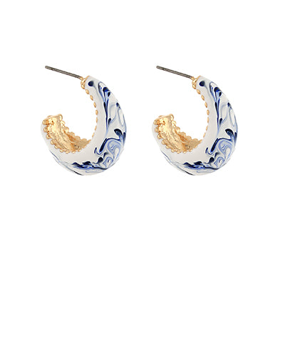 Ceramic Huggie Hoops