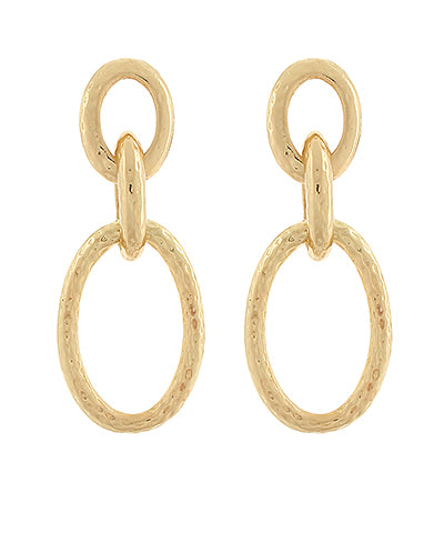 Textured Oval Earrings