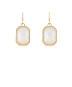 Octagon Stone Dangle Earrings