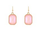 Octagon Stone Dangle Earrings