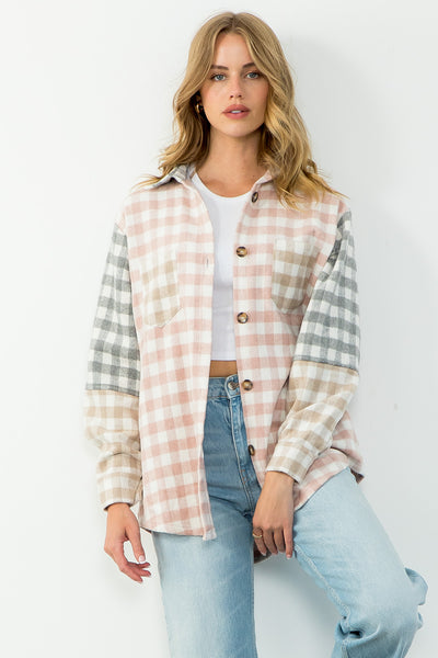 Checkered Button Up Jacket