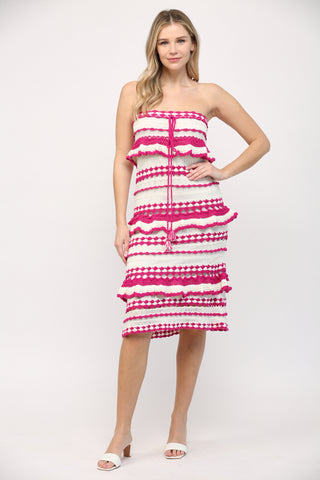 Crochet Ruffle Detail Midi Dress or Skirt