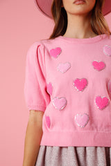 Sequin Hearts Sweater