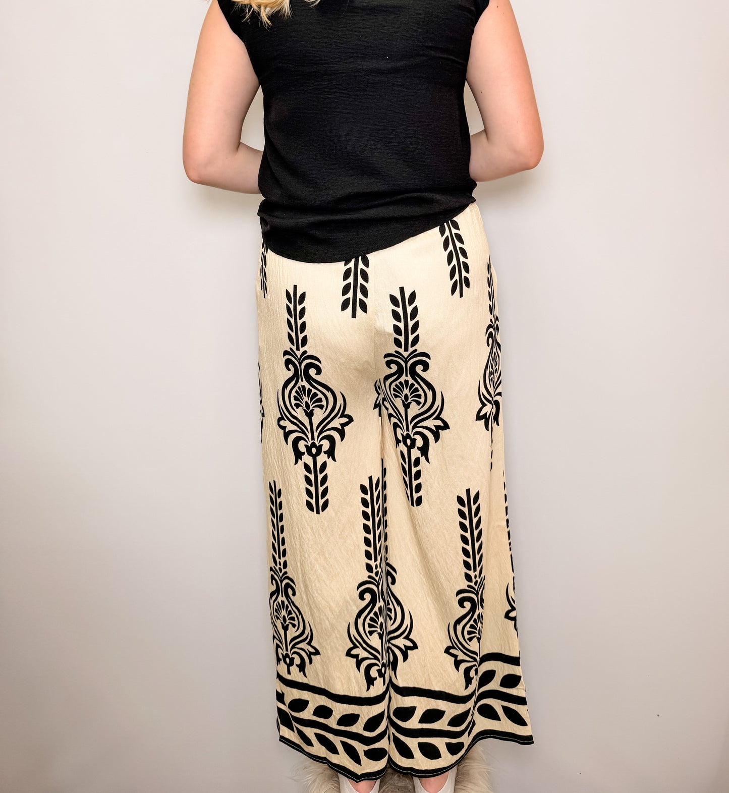 Printed Wide Leg Pants