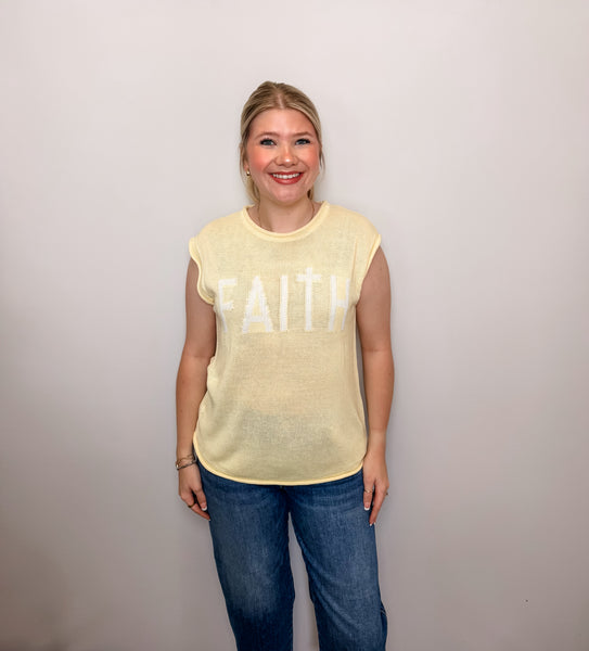 Rollup Muscle Tee 'faith' Light Weight Sweater Top