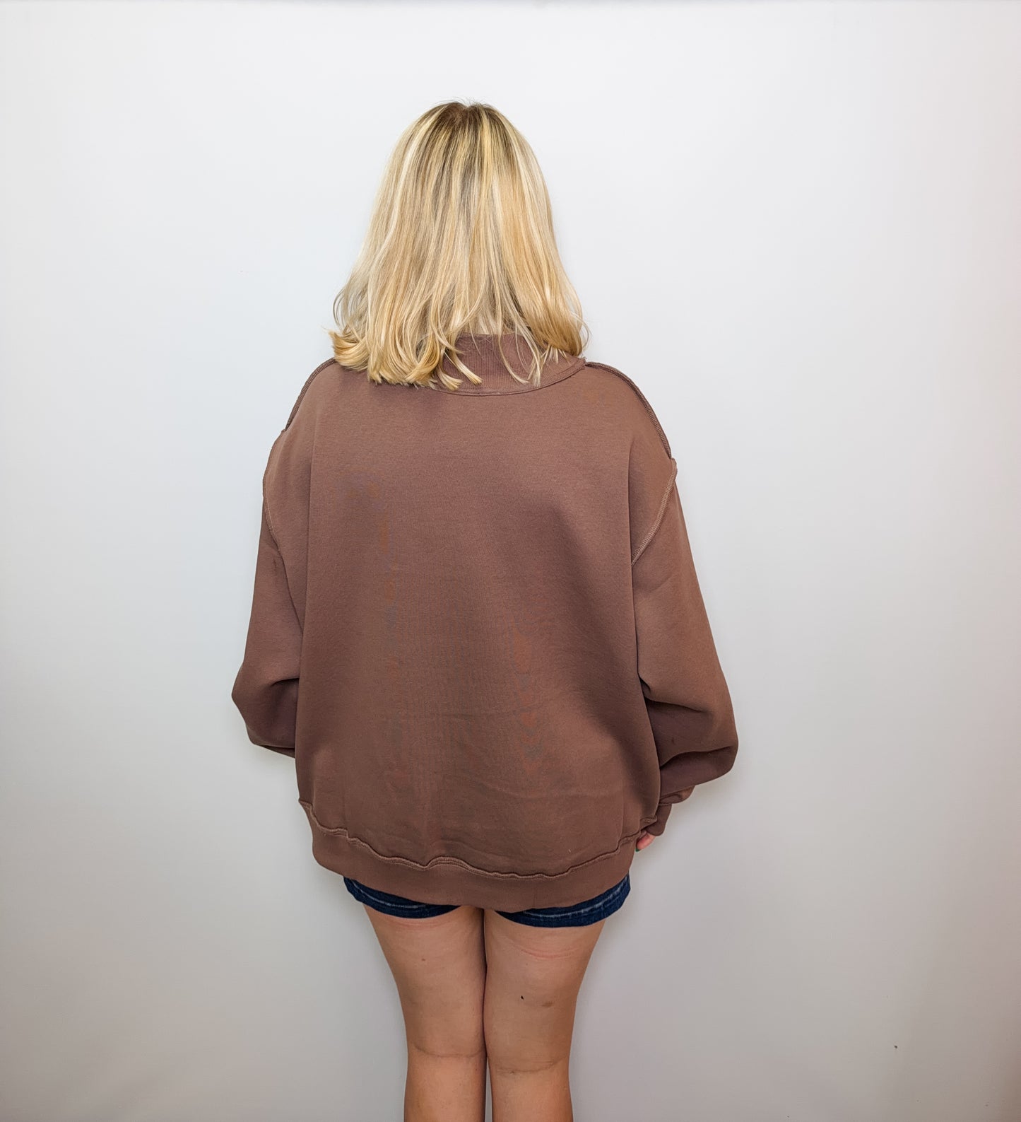 'WWJD & Amen' Reversible Mock Neck Sweatshirt