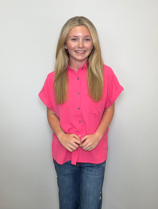 Woven Airflow Button Down Shirt