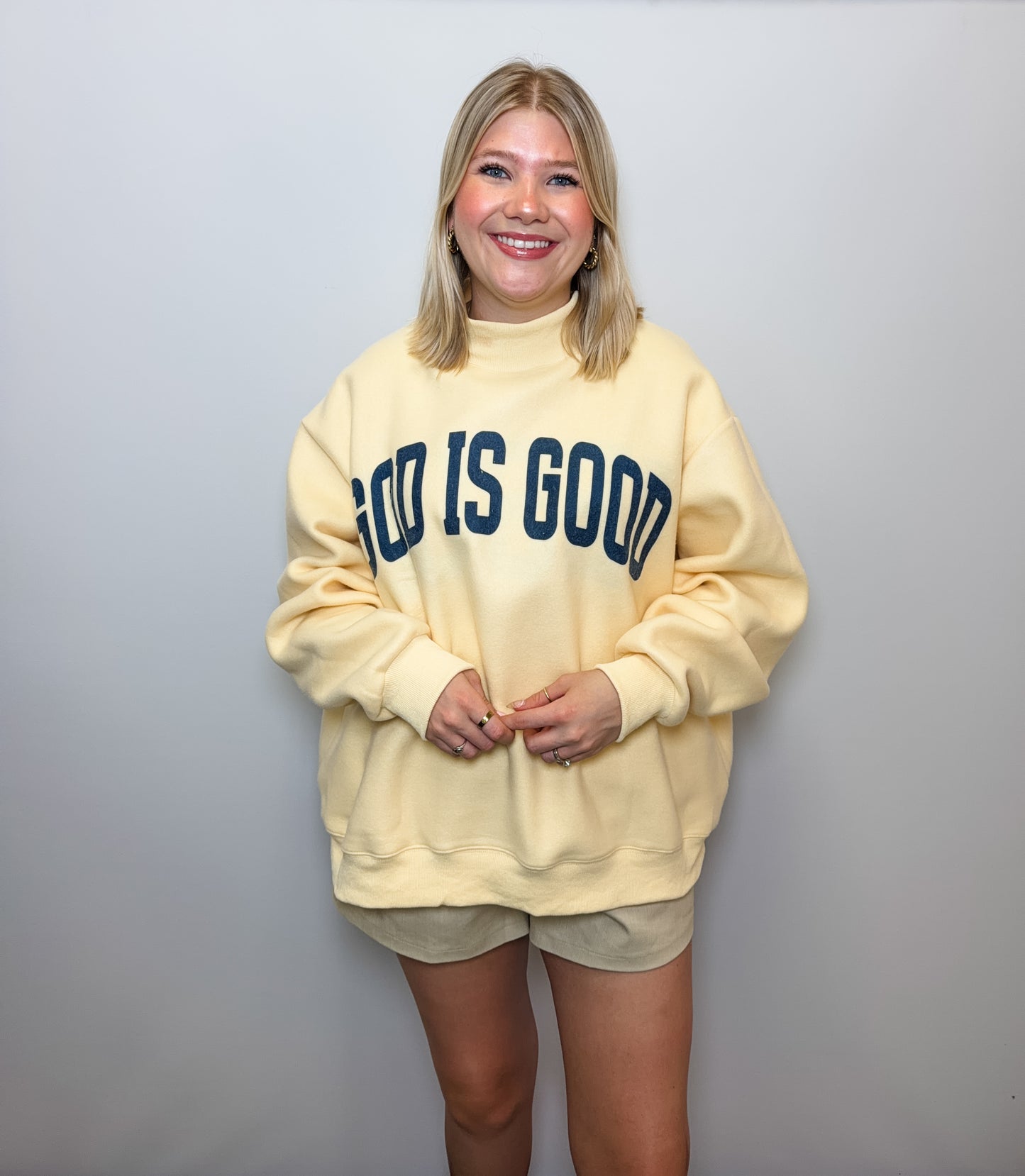 'Jesus & God is Good' Reversible Sweatshirt