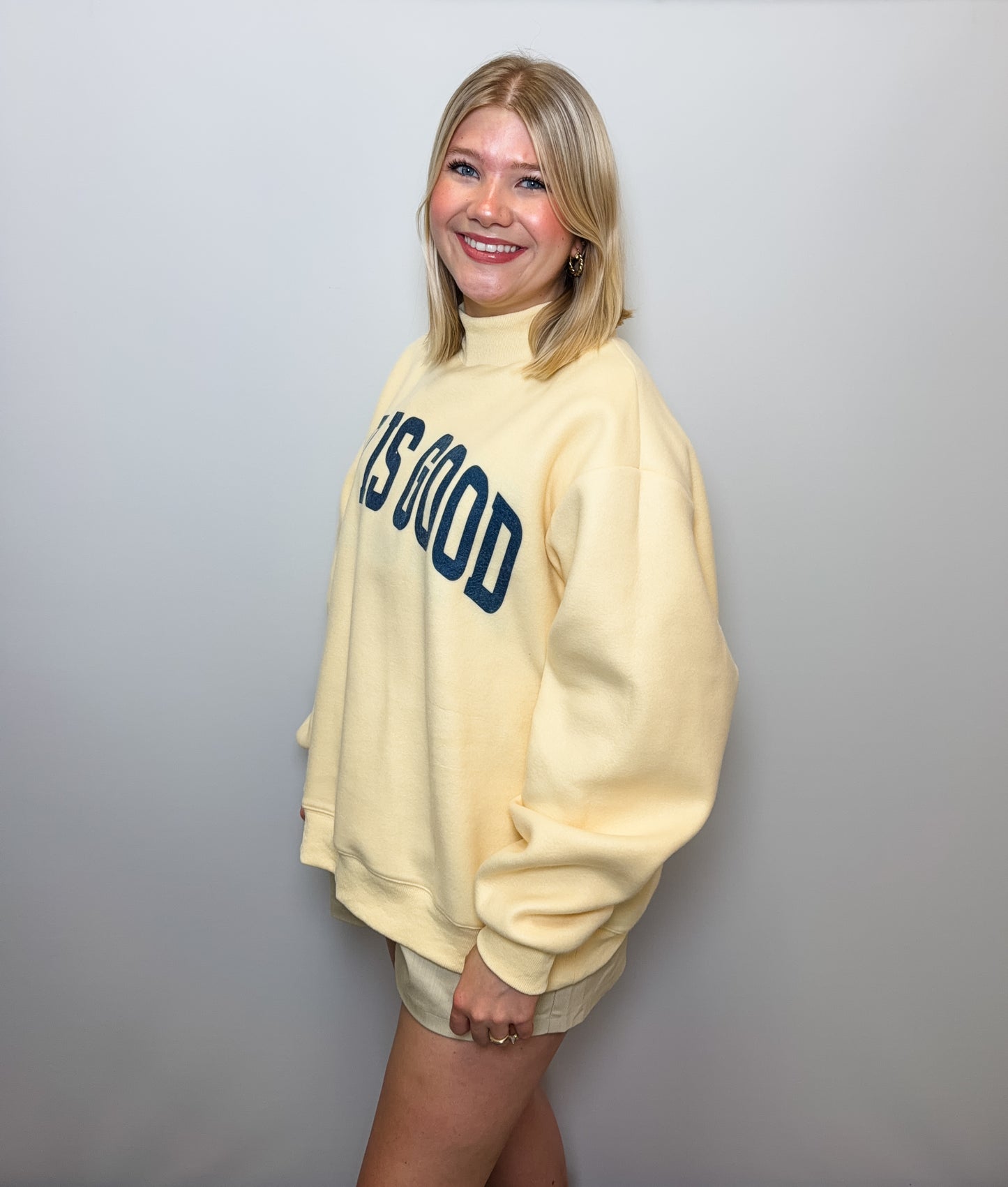 'Jesus & God is Good' Reversible Sweatshirt
