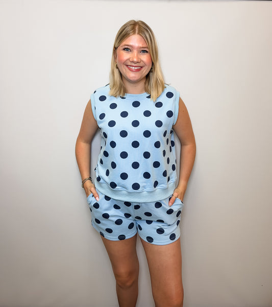Coastal Polka Dot Lounge Set