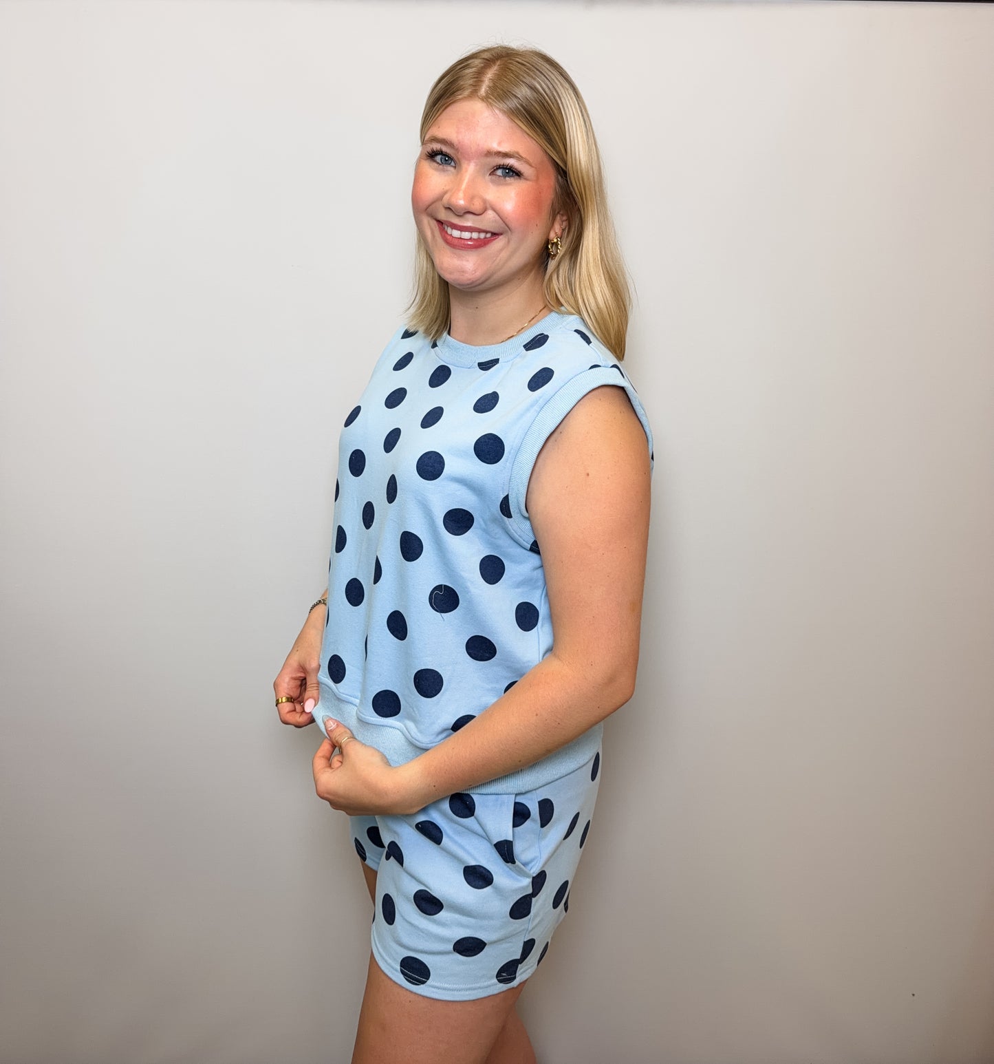 Coastal Polka Dot Lounge Set