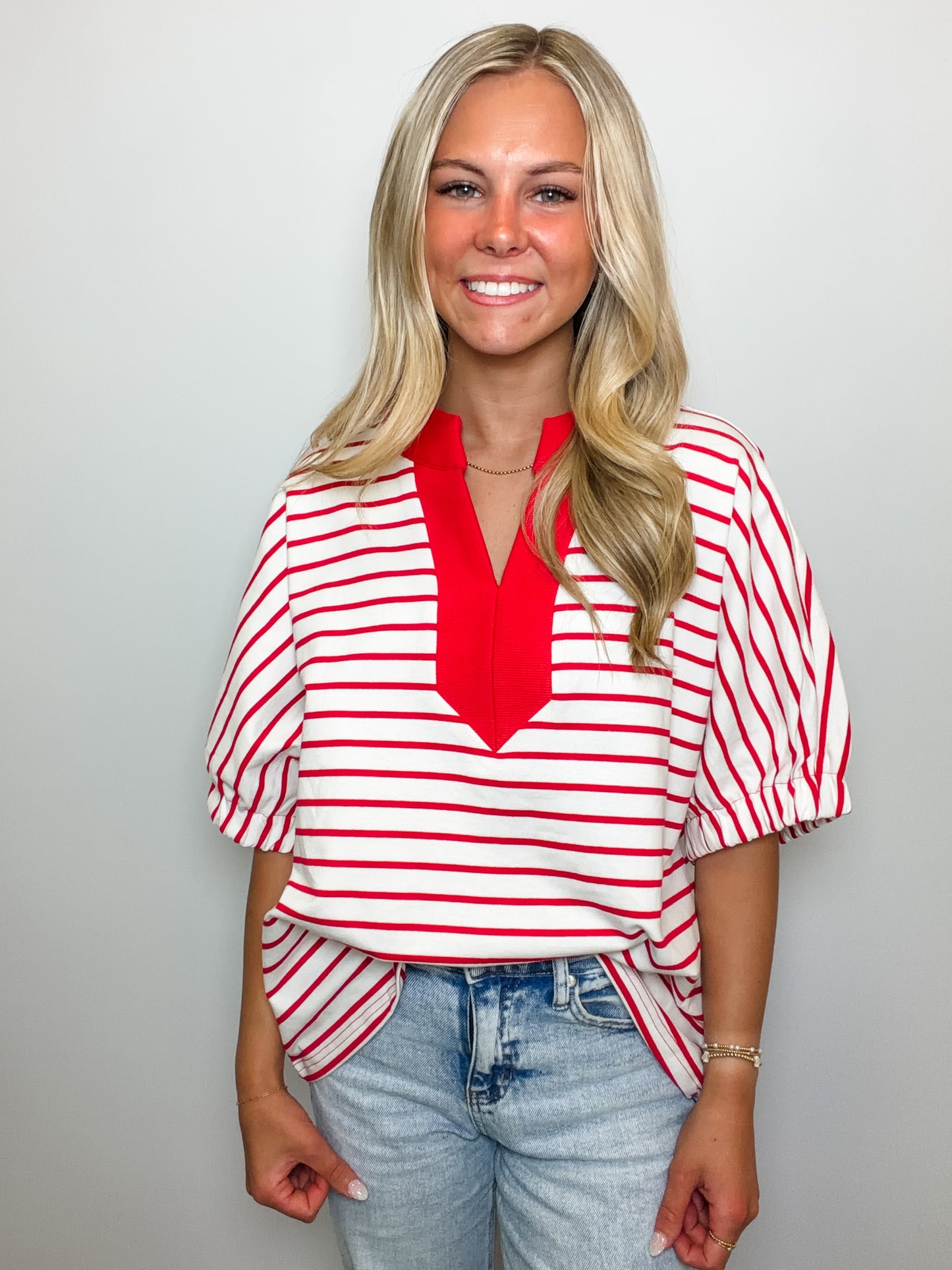 Stripe Dolman Sleeve Oversized Knit Top
