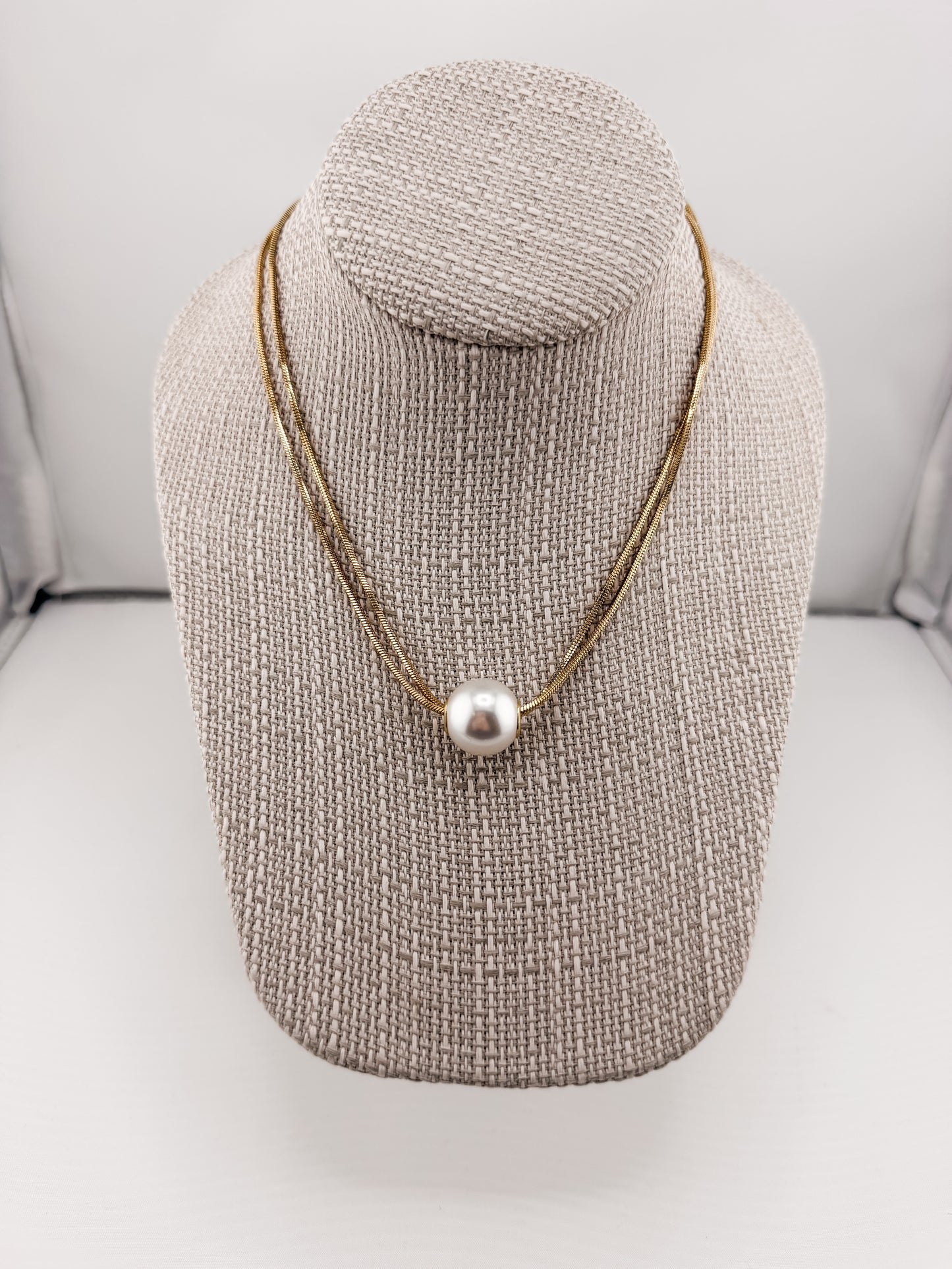 Stainless Steel Tarnish Free Pearl Necklace