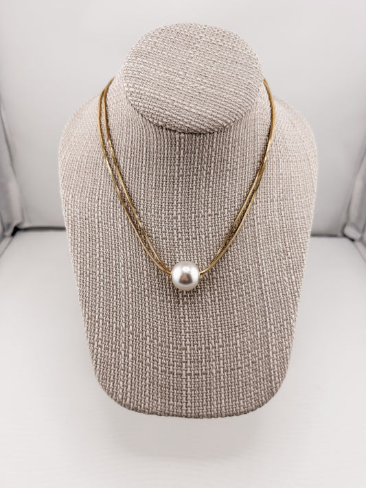 Stainless Steel Tarnish Free Pearl Necklace