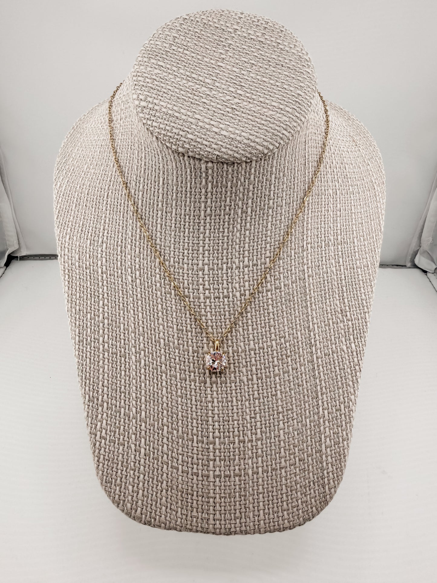18k Stainless Steel Tarnish Free Square Necklace
