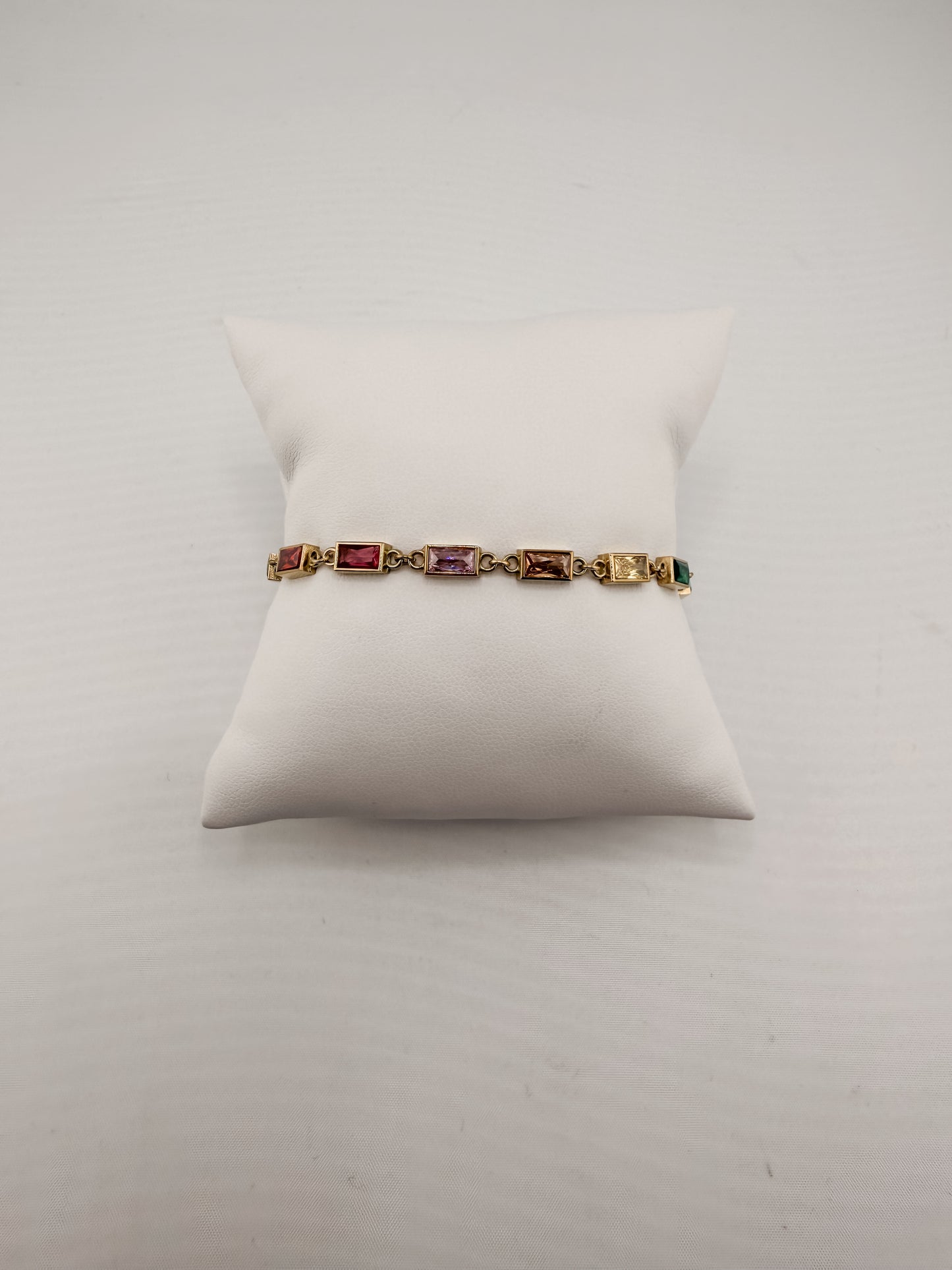 18k Stainless Steel Tarnish Free Rainbow Crystal Bracelet