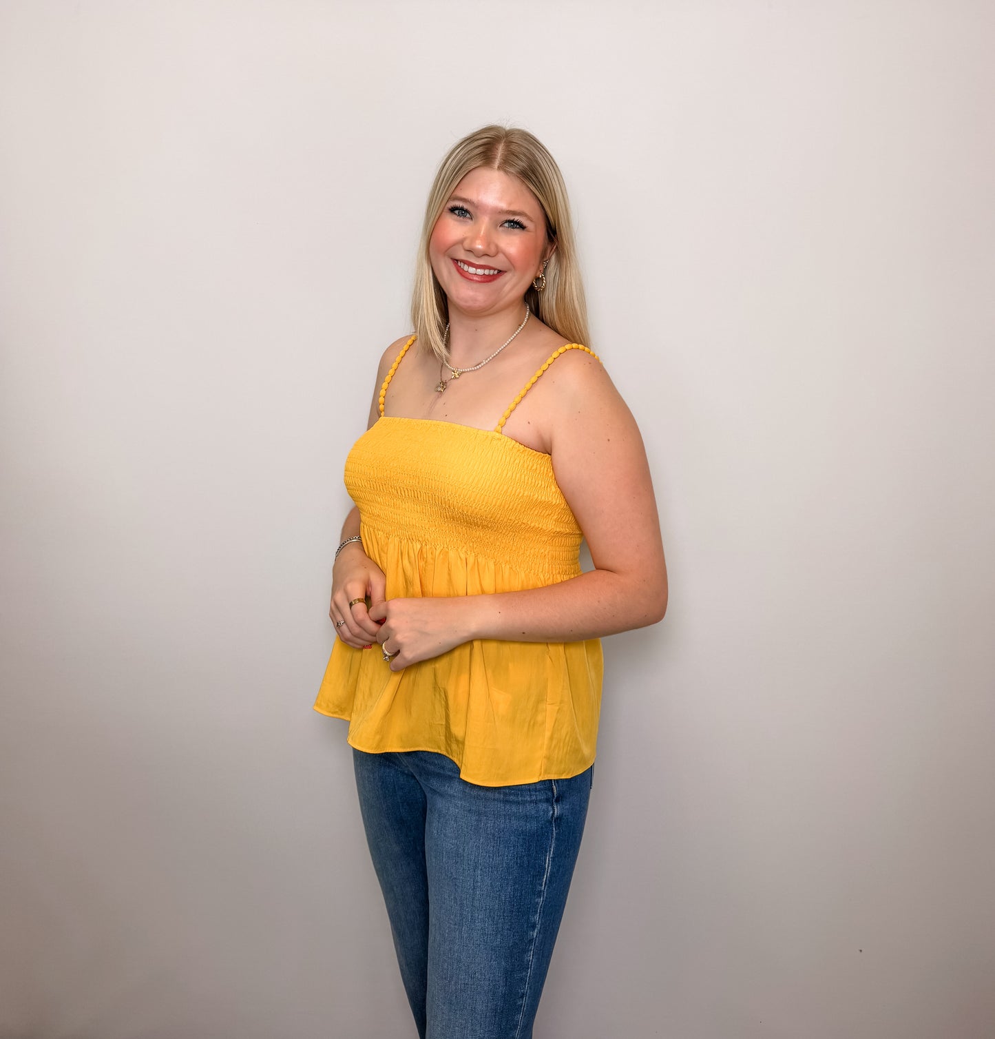 Pom Pom Smocking Top