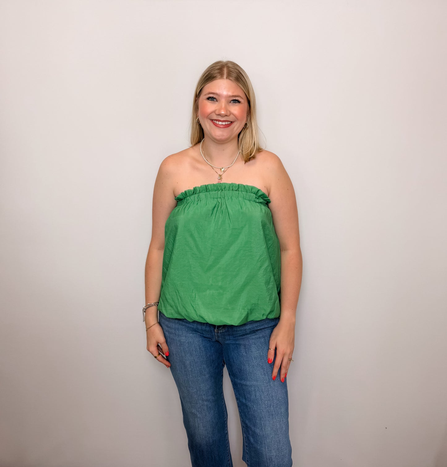 Bubble Hem Tube Top