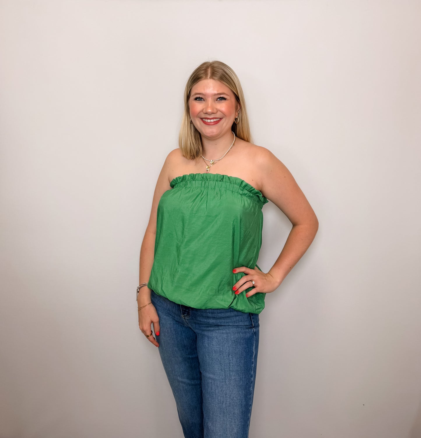 Bubble Hem Tube Top