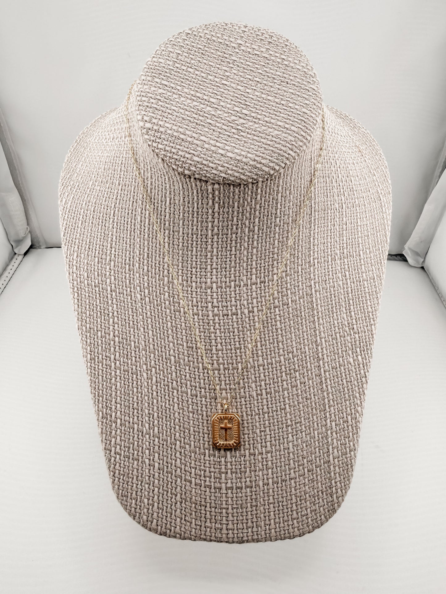 Johns Creek Cross Plate Necklace