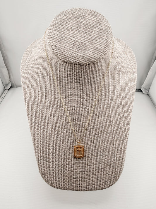 Johns Creek Cross Plate Necklace