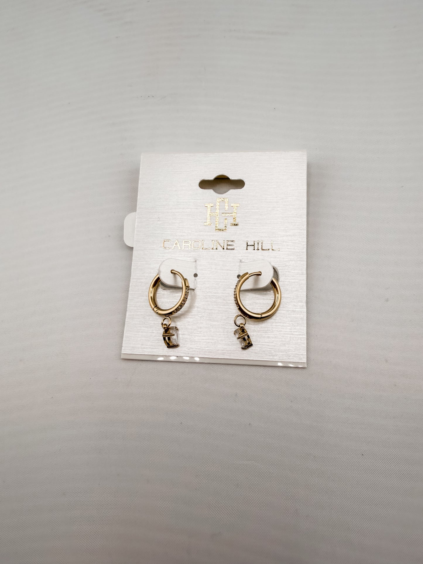 Lenox CZ Heart Huggie Earrings