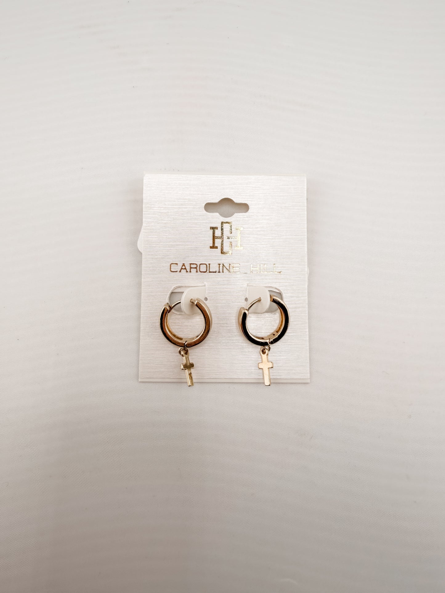 Scarsdale Cross Huggie Earrings