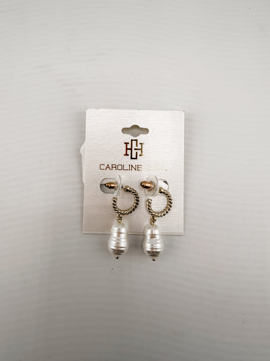 El Reno Baroque Pearl Hoops Earrings