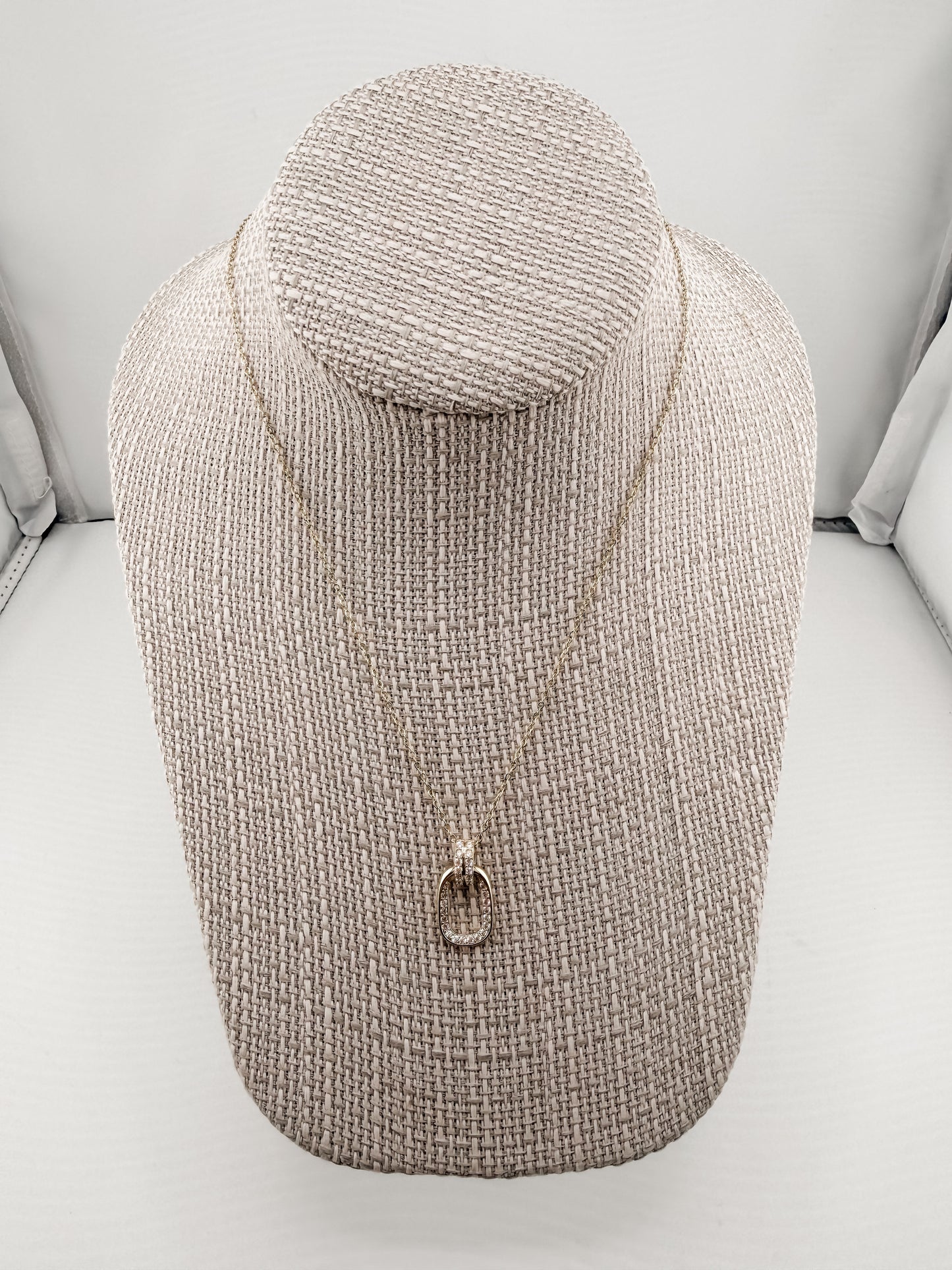 Minot CZ Oval Pendant Necklace