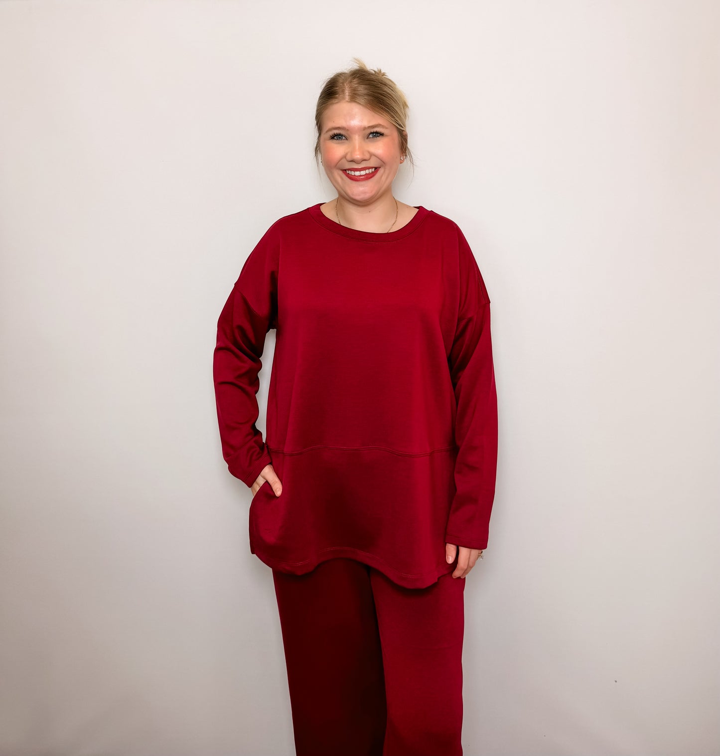 Scuba Side Split Top & Pants Set