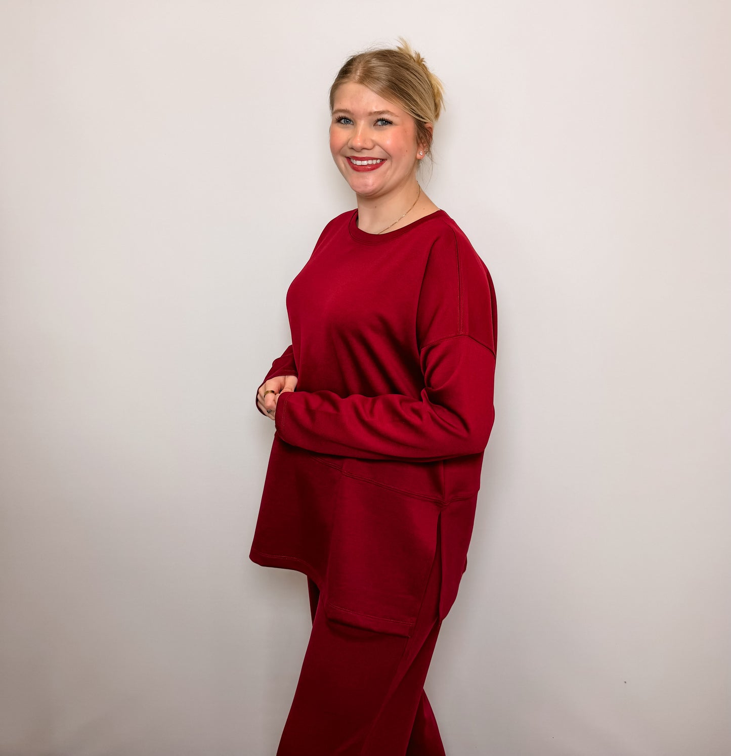 Scuba Side Split Top & Pants Set