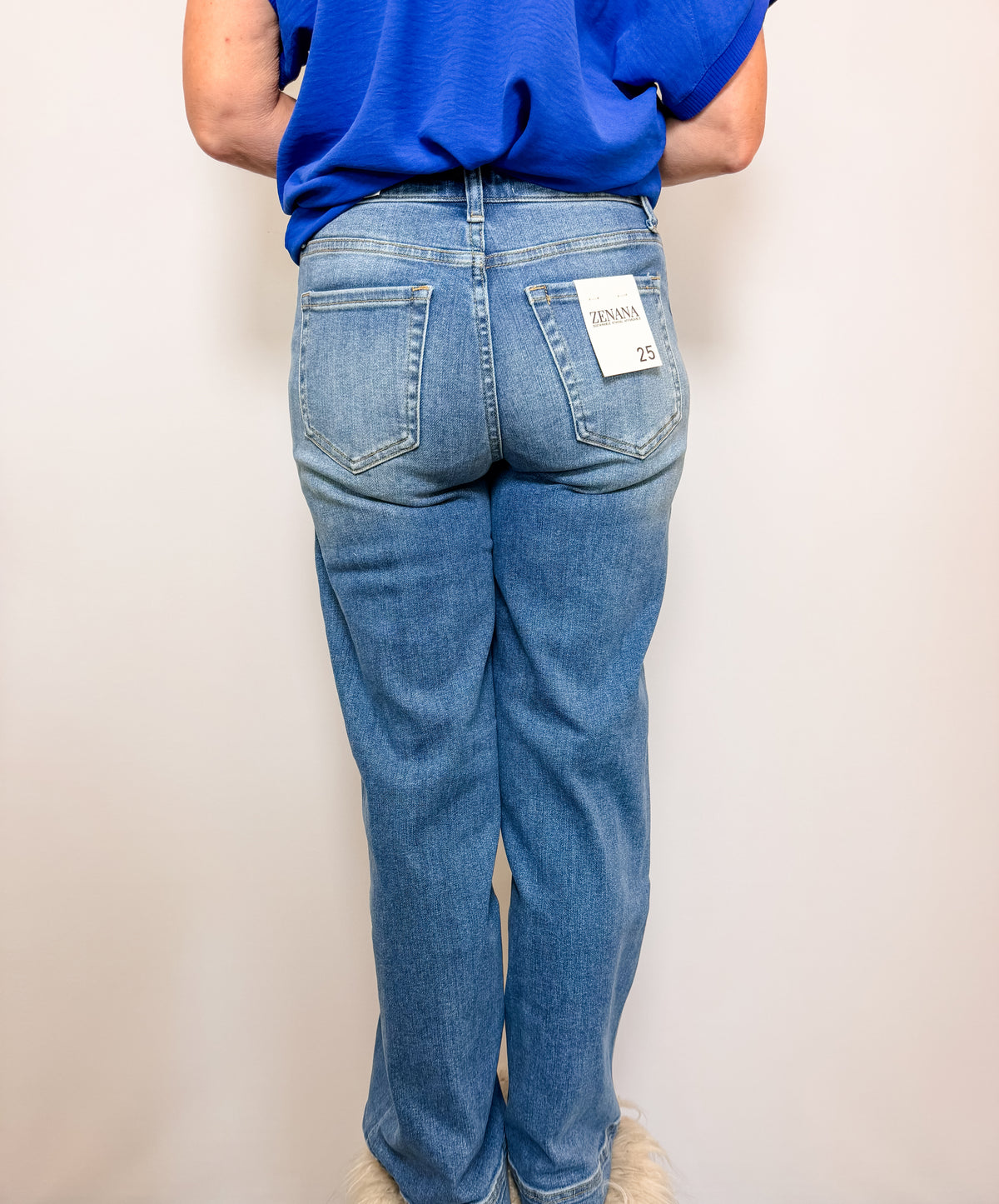 Wide Leg Pintuck Denim Pants
