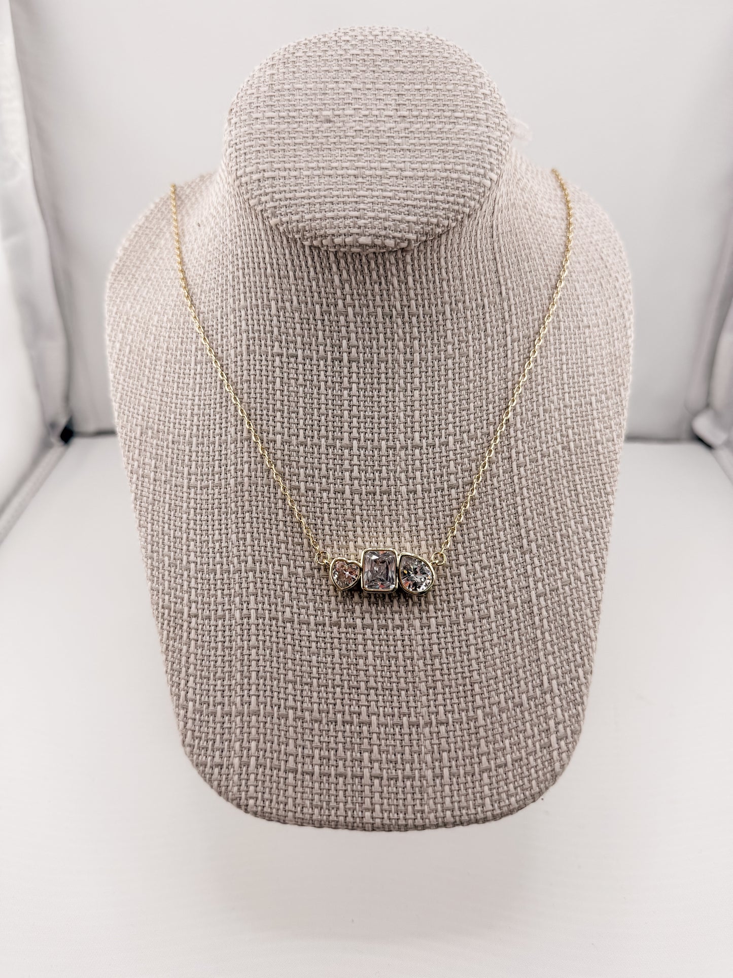Crystal Love Trio Necklace