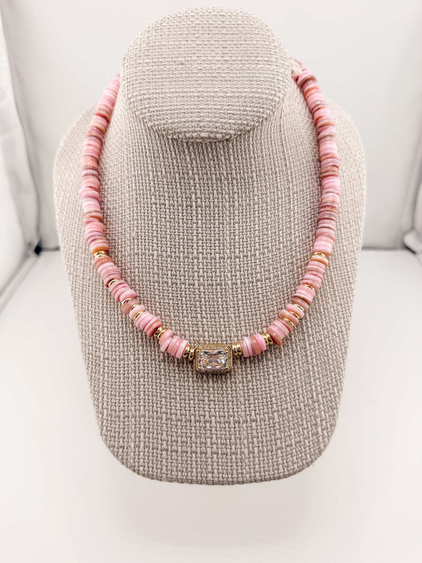 Dream Pop Gemstone Necklace - Pink