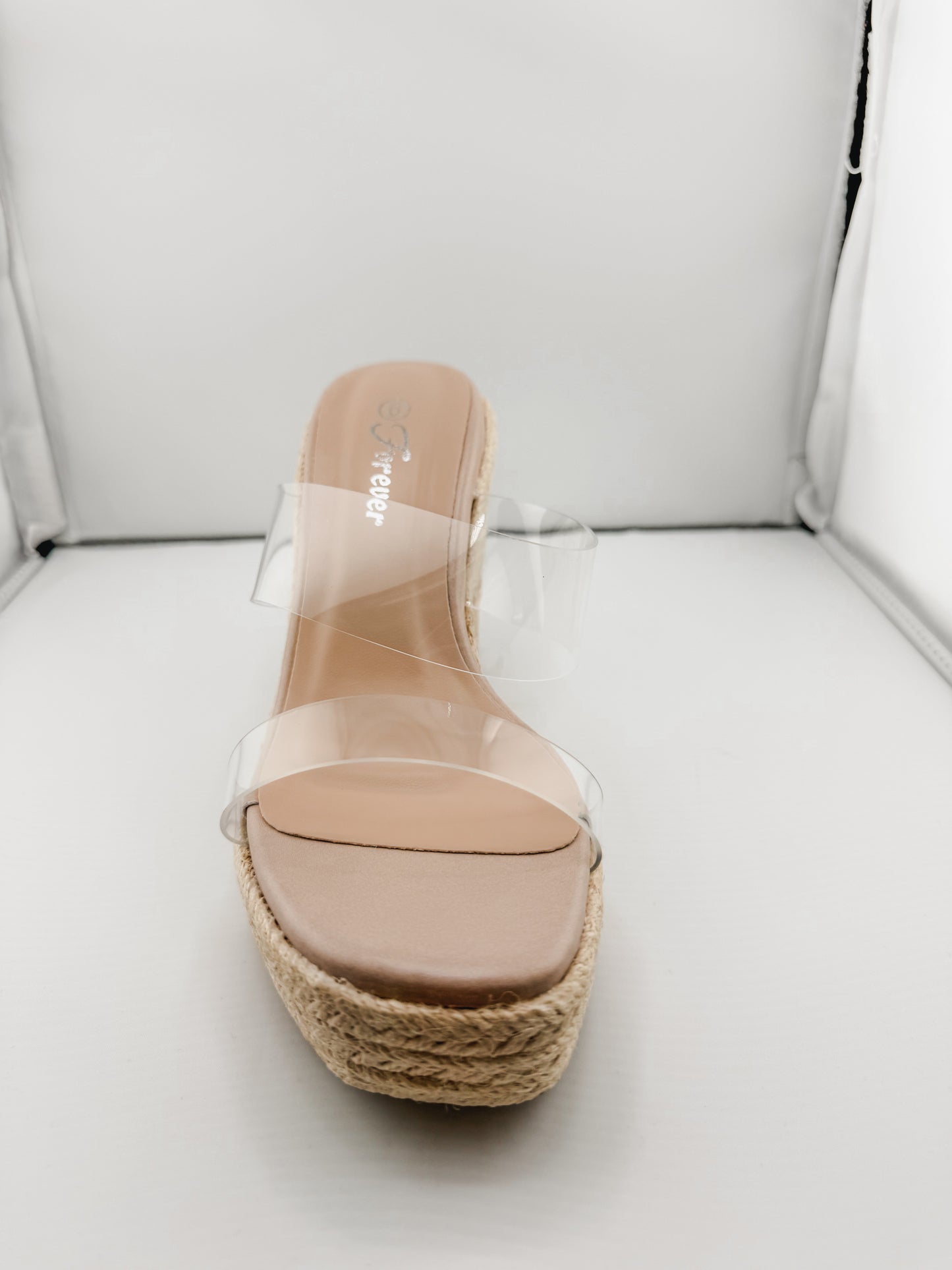 Clear Strap Wedge Heels