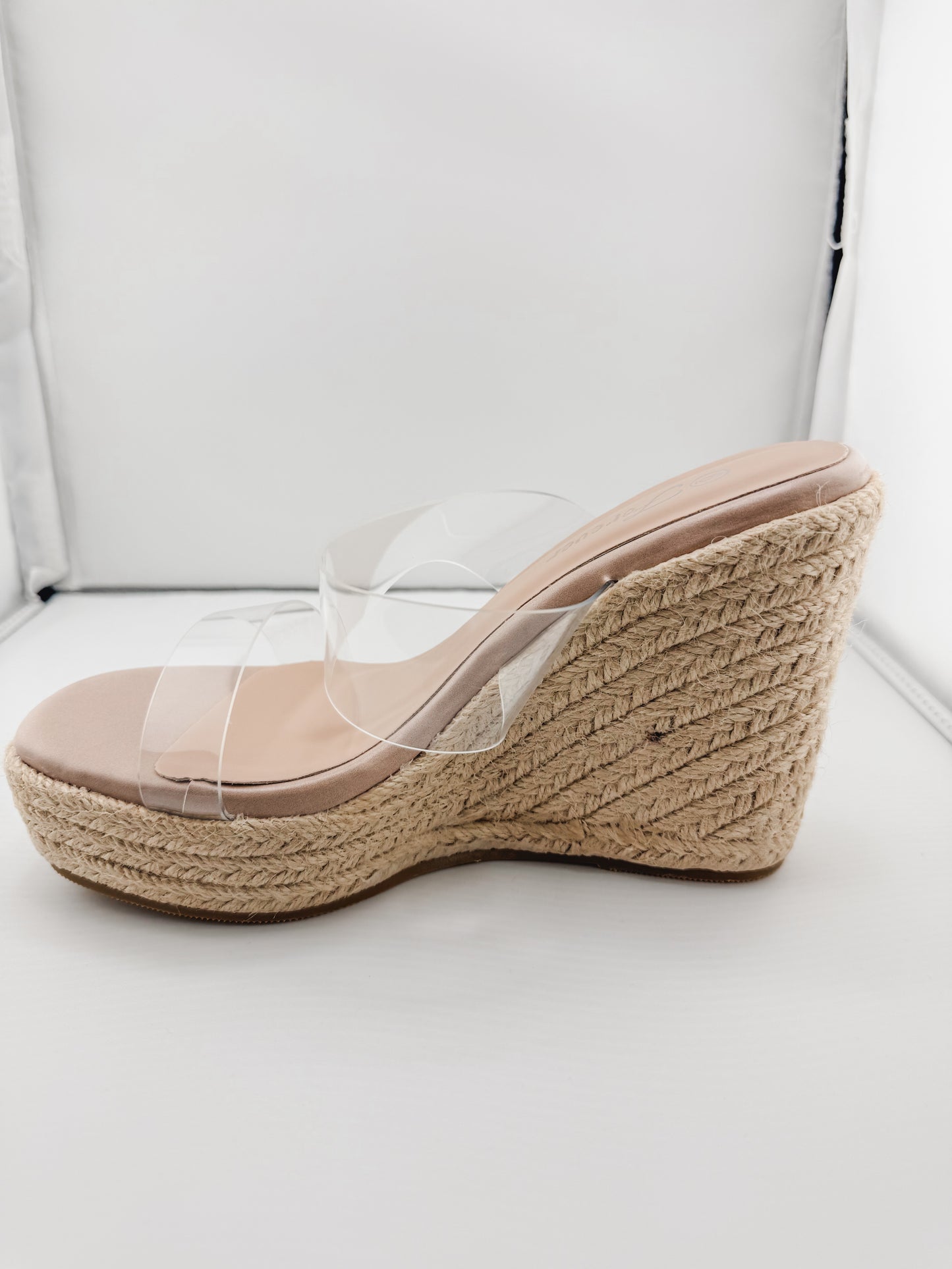 Clear Strap Wedge Heels