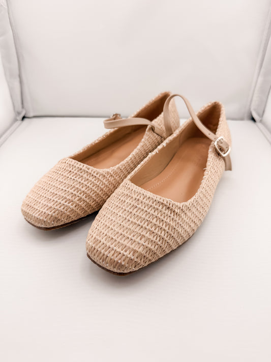 Square Toe Maryjane Flats
