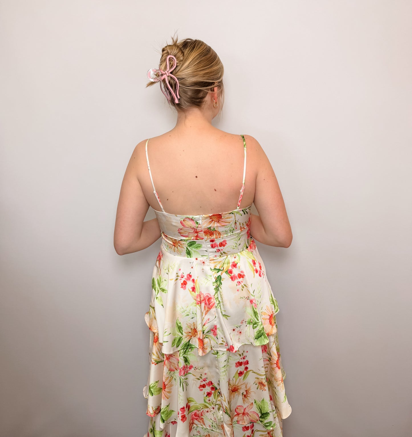 Floral Print Tiered Maxi Dress