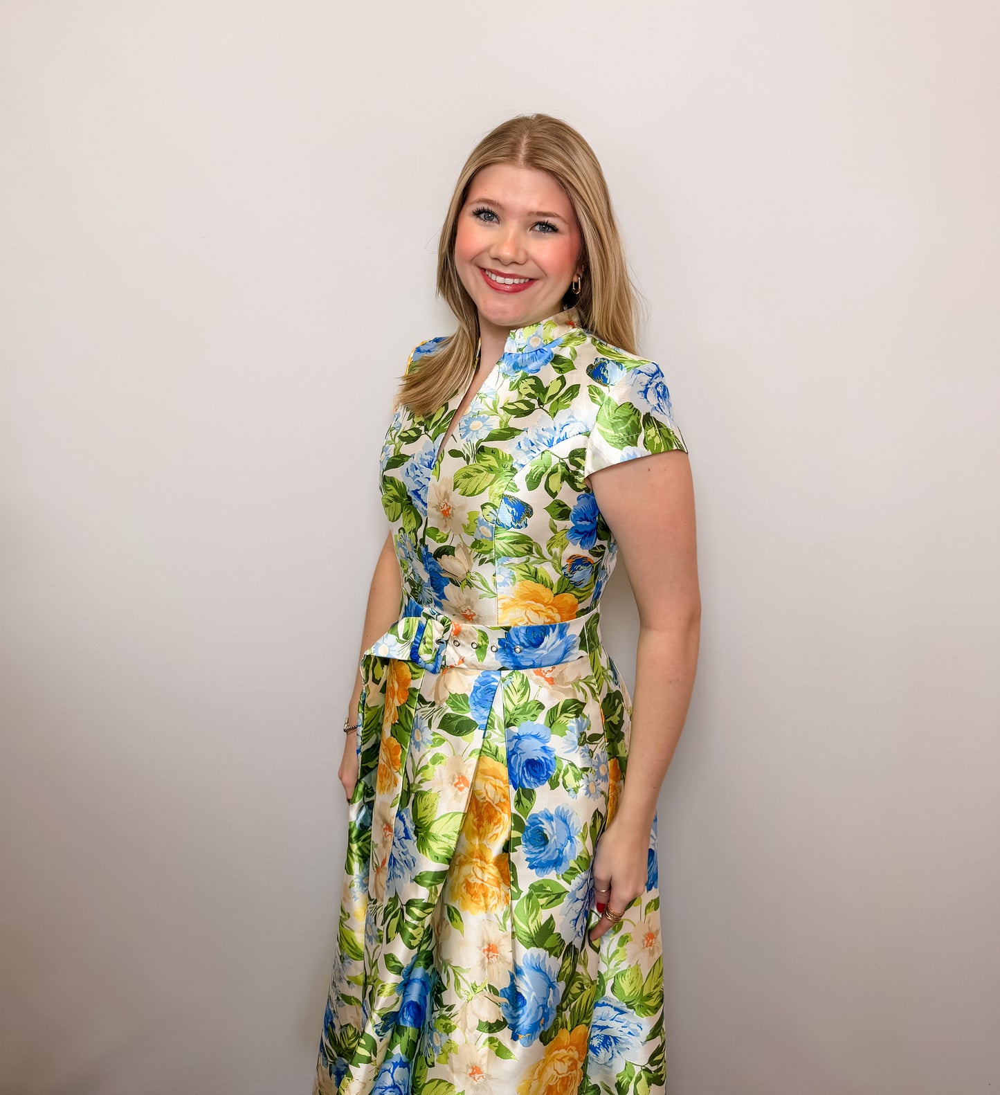 Printed Woven Midi Dress
