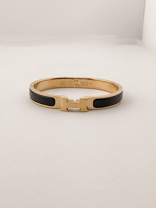 Designer-Inspired Clic Clac H Mini Enamel Bracelet