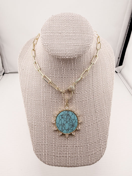 Solar Turquoise Muse Necklace