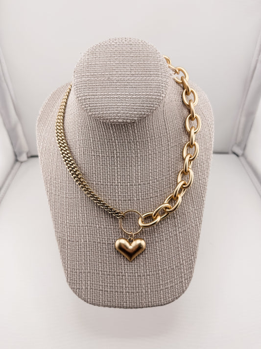 Matte Heart Necklace