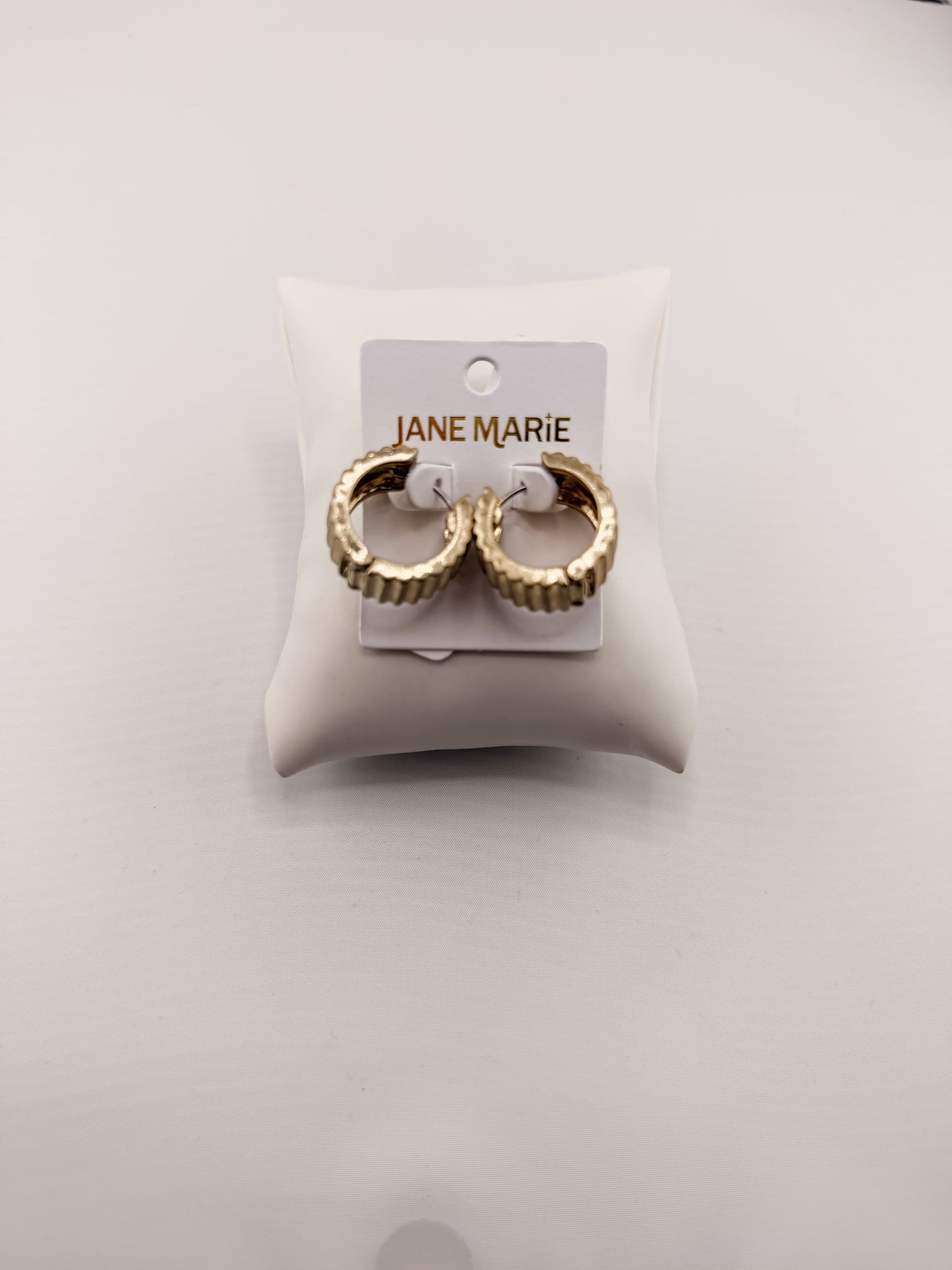 Thick Gold Hoop Earring