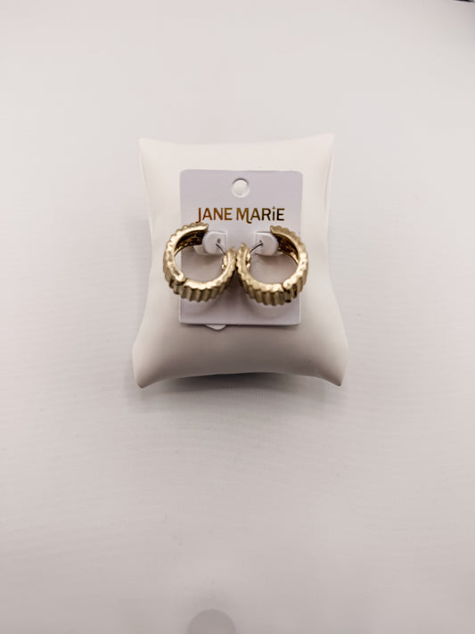 Thick Gold Hoop Earring