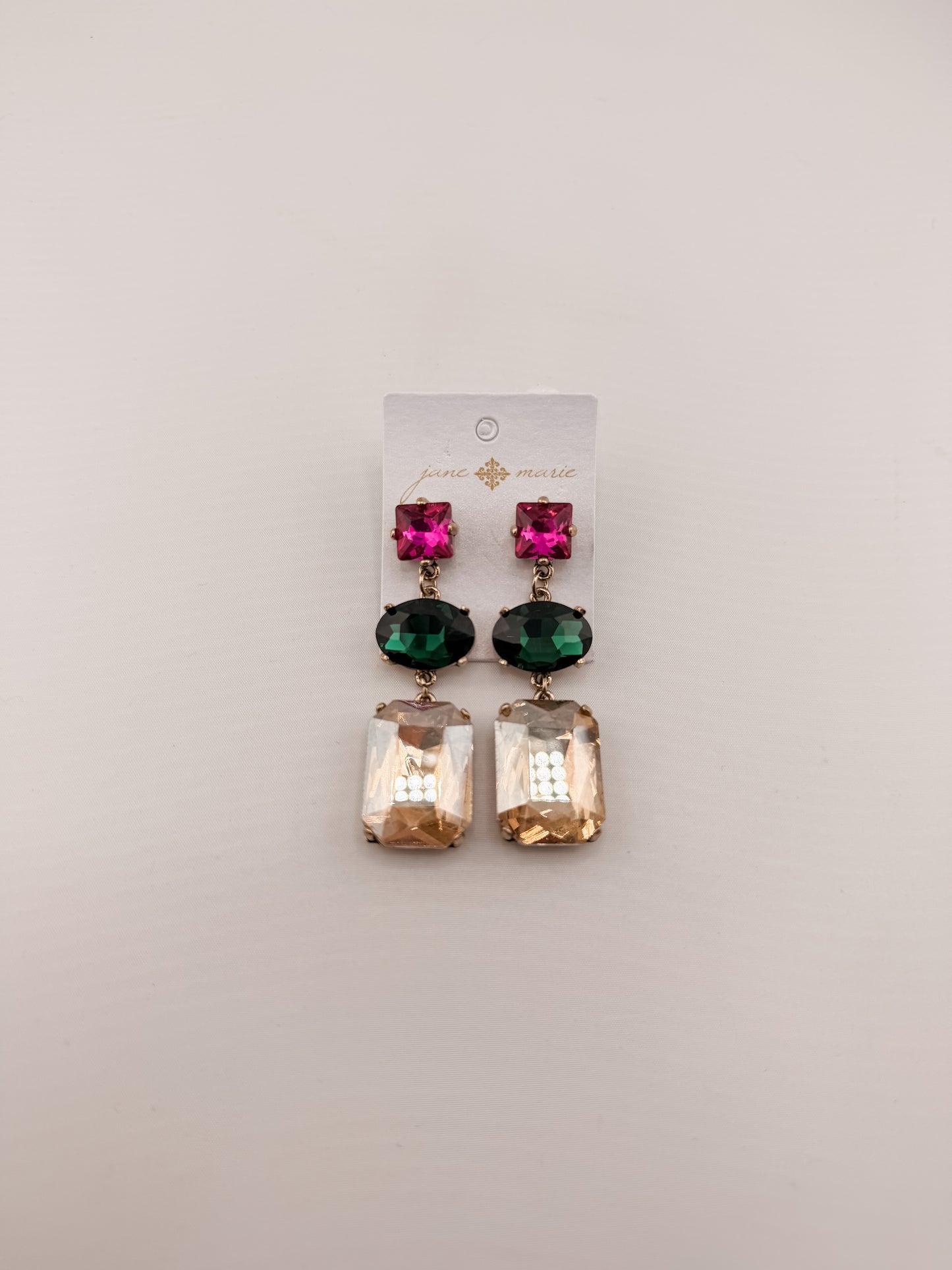 Square Crystal Earring