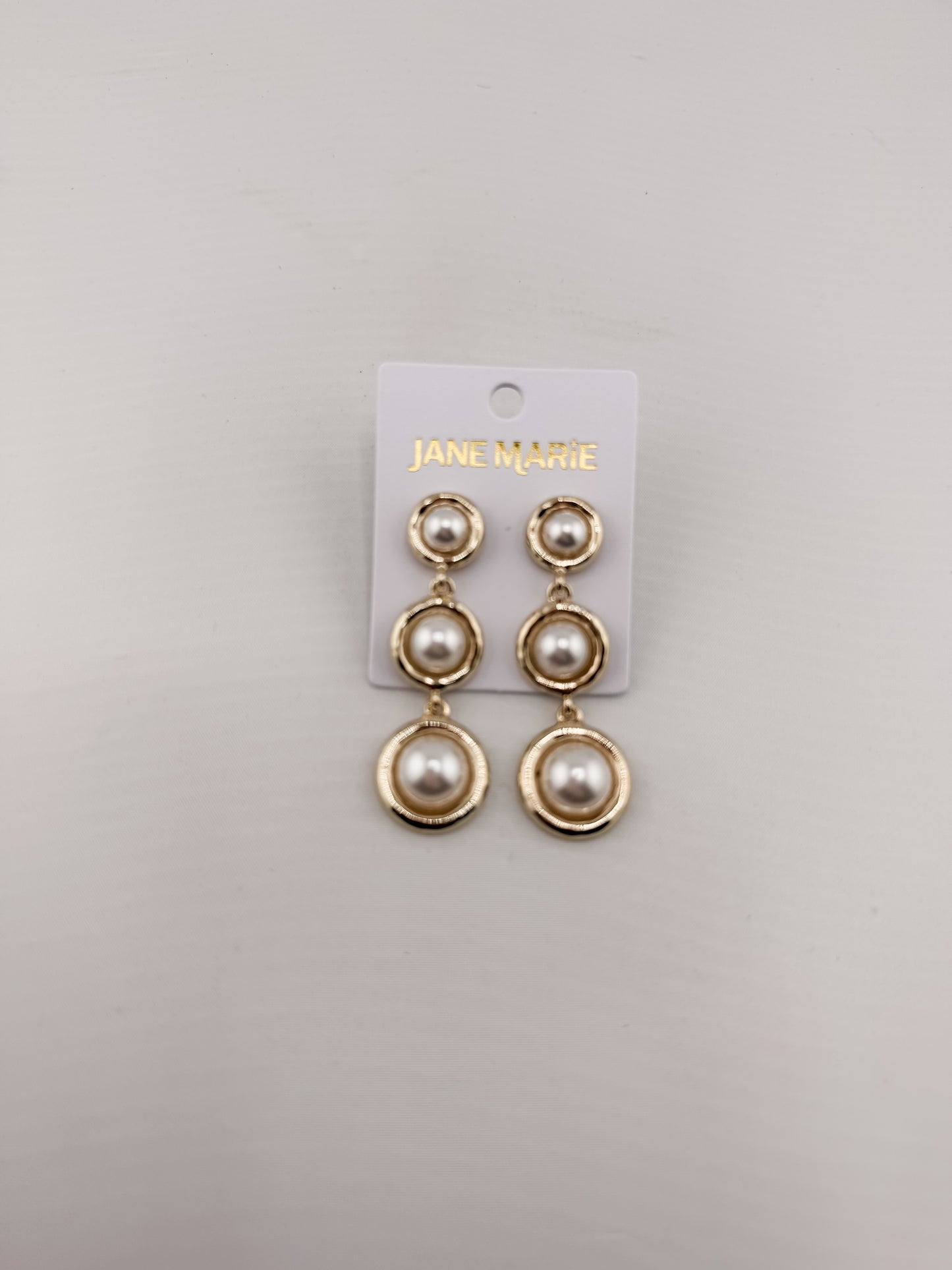 Gold Pearl Drop Earrings