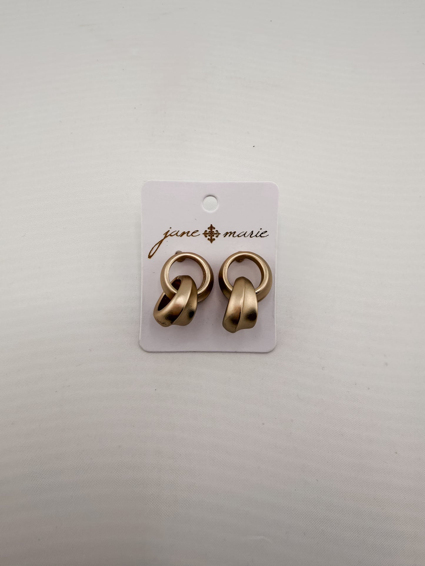Gold Interlocking Hoop Earring