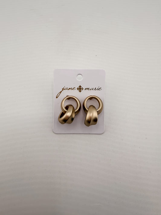 Gold Interlocking Hoop Earring