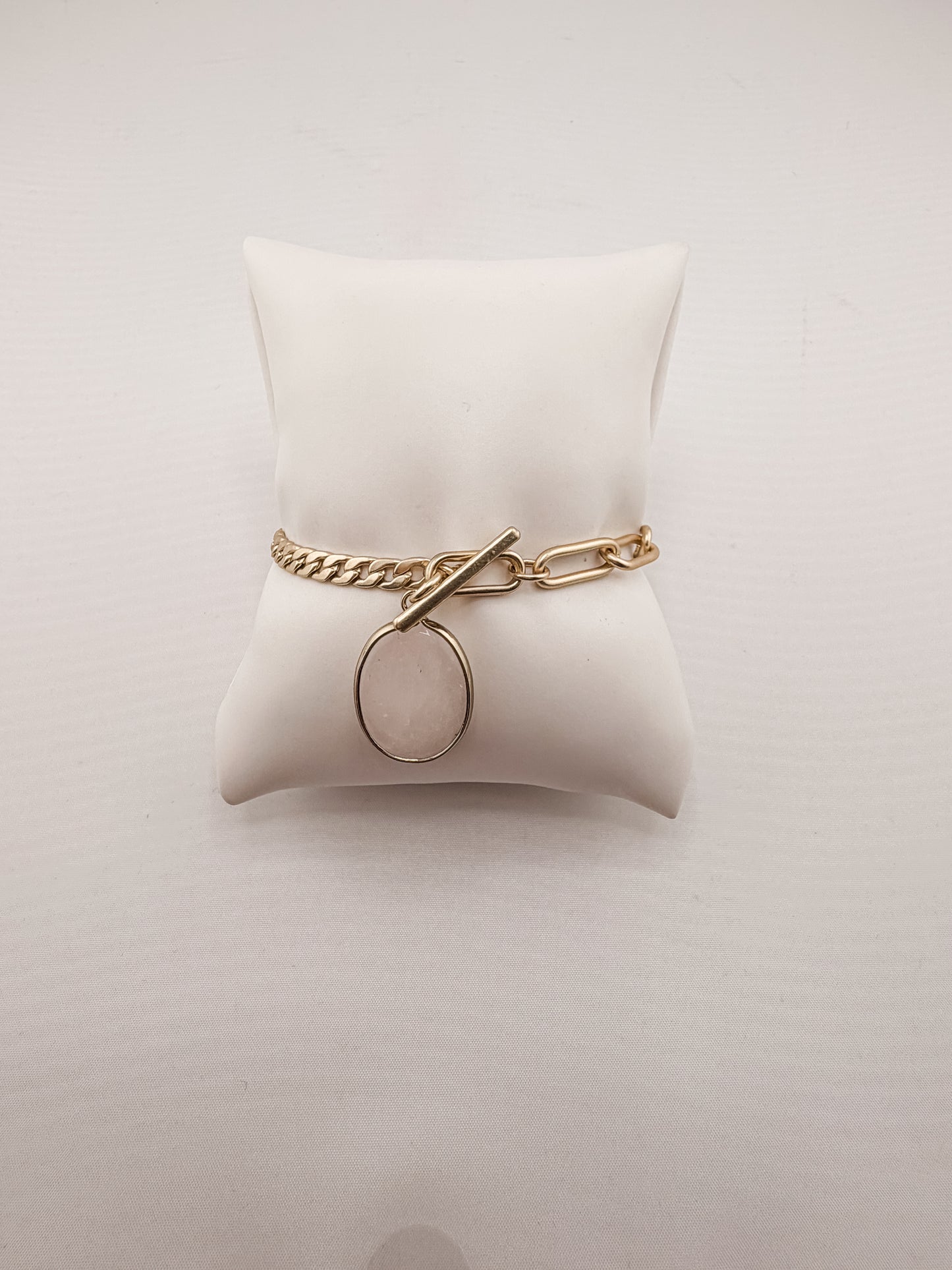 Rose Quartz Pendant Bracelet