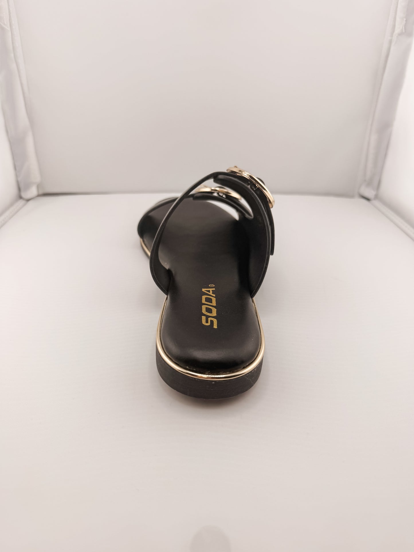 Arina Chic Double Buckle Slide Sandals